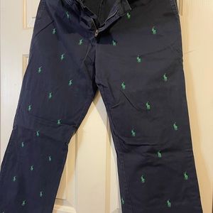 Ralph Lauren Blue Logo Chinos Size 12